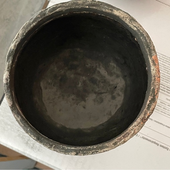 2x hand-thrown purple pottery plant pots planters 5” across top garden - Picture 6 of 7